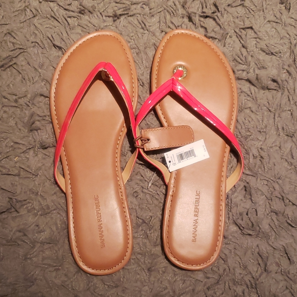 Hot pink thong sandals